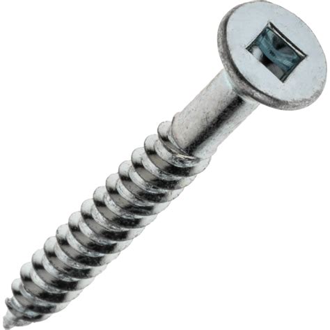 #8 x 1-1/2" #2 Bit Zinc Square Drive Flat Head Wood Screw, 100 pc. at Grizzly.com