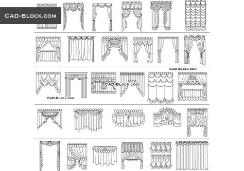 Curtains CAD Blocks free download