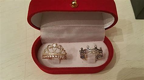 King & Queen Set, Crown Ring, King Ring, Princess Ring, Queen Ring 925 ...