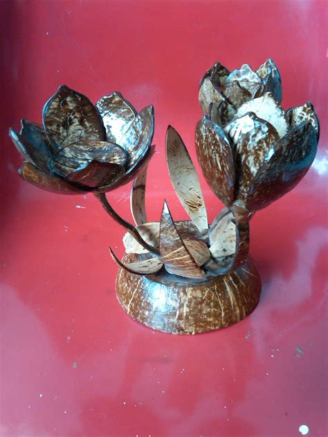 Coconut Shell Crafts From West Java: Coconuts Shell art from West Java