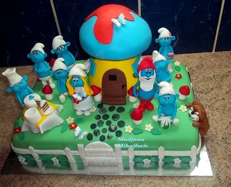 The Smurfs Cake - CakeCentral.com