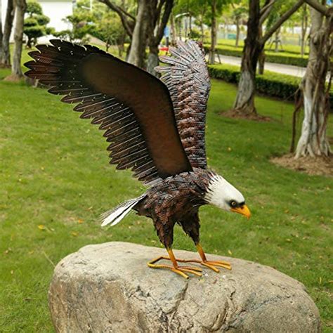 Wholesale Kircust Metal Bald Eagle Garden Statue and Sculpture, Majestic America Eagle Indoor ...