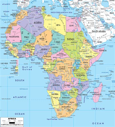 Map of Africa with All African Countries Maps - Ezilon Maps
