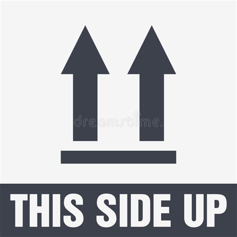 This Side Up Icon. this Way Up Sign Stock Vector - Illustration of ...