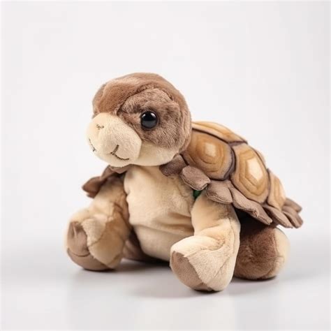 Cute Turtle Animal Plush Toy White Background Animal Doll with ...