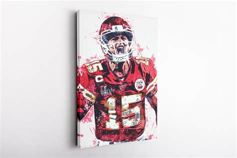 Patrick Mahomes Poster Super Bowl Art Effect Wall Art Home | Etsy