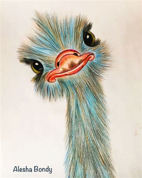 Ostrich - #Ostrich #tekenen | Painting art projects, Art, Painting