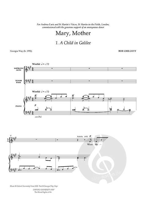 Mary, Mother (Download) » Noten für gemischten Chor