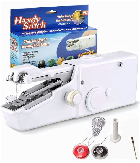 Electric Handy Sewing Stitch Handheld Cordless Portable White Sewing ...