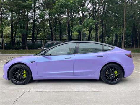 Purple Tesla Model 3 | Purple car, Purple convertible car, Dream cars