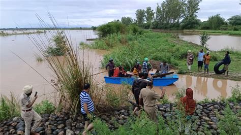 Rain Fury In Punjab: Flood Threat Looms In Areas Along Overflowing ...