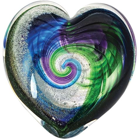 Northern Lights Heart, infused with cremation ash, from Celebration ...