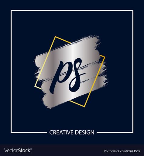 Initial letter ps logo template design Royalty Free Vector