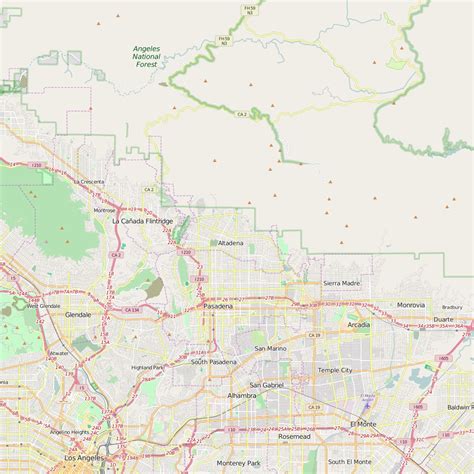 Detailed Editable Vector Map of Altadena – Map Illustrators