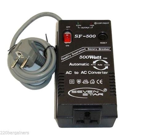 Seven Star SF500 500 Watt Voltage Converter USA Plug Adapter Up Down ...