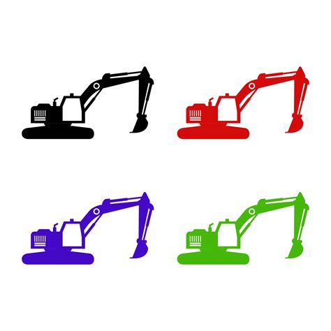 Excavator On White Background 2084636 Vector Art at Vecteezy