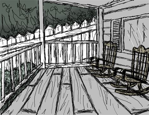 Front Porch Sitting by SattanDoesStuff on DeviantArt