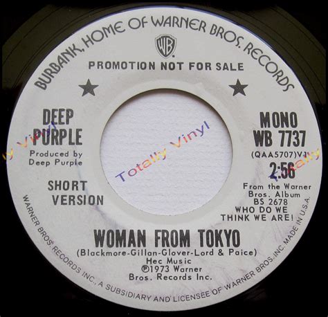 Totally Vinyl Records || Deep Purple - Woman from Tokyo (mono-short version-2.56) / (stereo-long ...