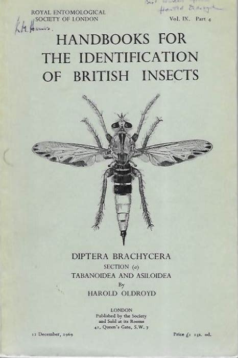 Diptera Brachycera: Tabanoidea and Asiloidea (Handbooks for the Identification of British ...