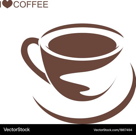 Coffee cup with plate Royalty Free Vector Image