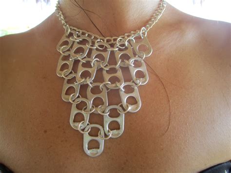 Necklace made of recycled soda pop tabs by Sylvia hennebo. Re-Born jewellery at ww.karm… | Diy ...