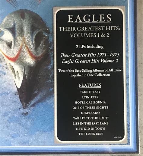 Eagles Their Greatest Hits Volumes 1 & 2 180gm vinyl 2 LP For Sale ...