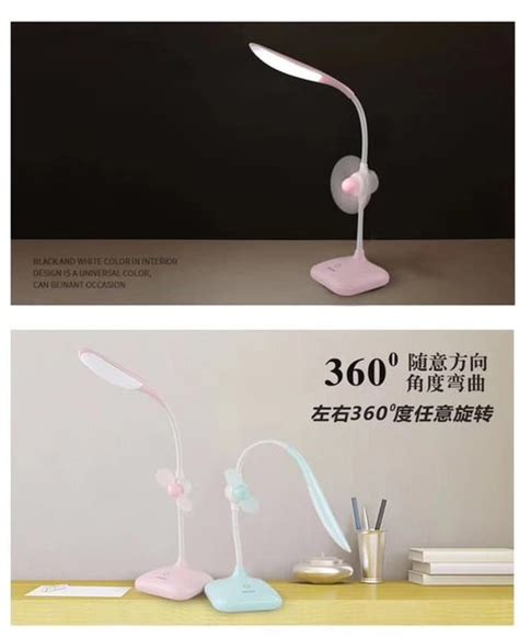 Jual Lampu Meja Belajar LED Kipas Angin Desk Lamp Fan Lampu Mini Kipas di Lapak Okane Store ...