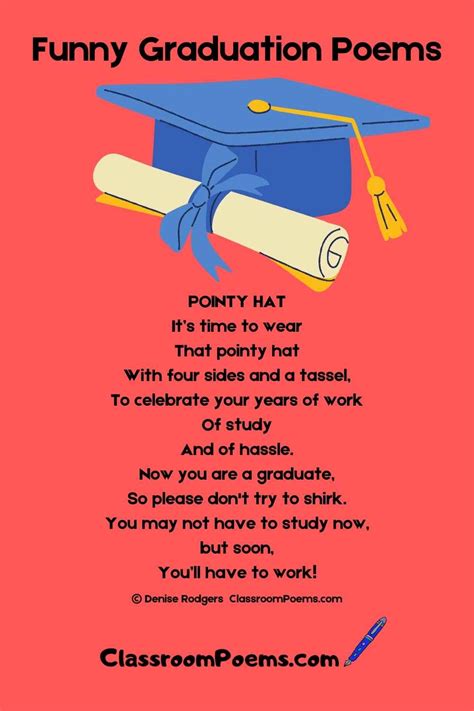 Funny Graduation Poems