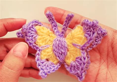 Crochet Lovely 3 D Butterfly Applique - Crochet Ideas