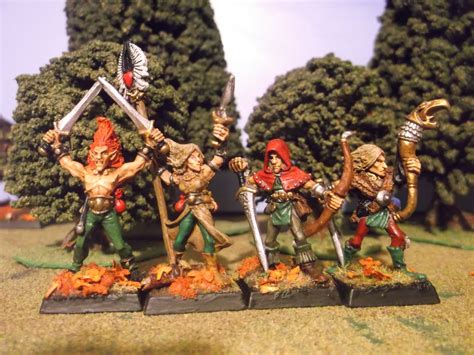 Goblin Lee's Miniatures Blog. : Autumnal Wood Elf army completed.