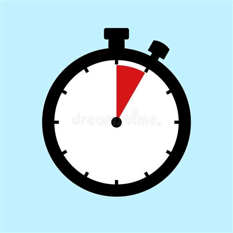 5 Seconds or 5 Minutes or 1 Hour - Stopwatch Icon Stock Illustration ...