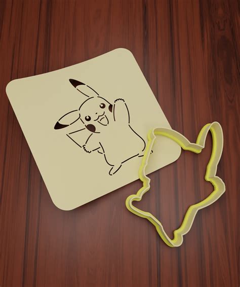 STL file POKEMON PIKACHU #1 STENCIL・3D printing template to download・Cults