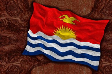 Premium Photo | National flag of Kiribati Background with flag of Kiribati