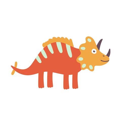 Premium Vector | Cute triceratops dinosaur