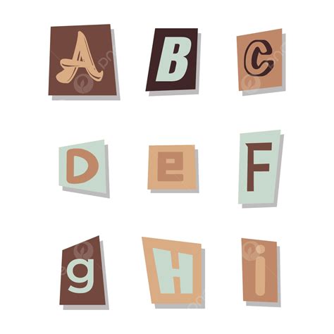 Retro Newspaper Alphabet, Paper, Cutout, Alphabet PNG and Vector with ...