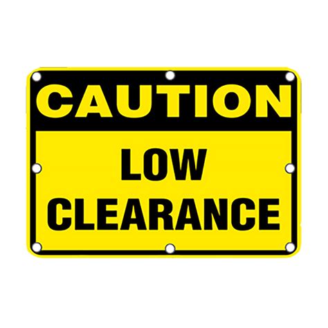 TS40 "CAUTION LOW CLEARANCE" Flashing LED Edge Lit Sign - Traffic ...