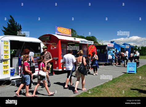 Food stalls, The Riccarton Market, Riccarton, Christchurch, Canterbury ...