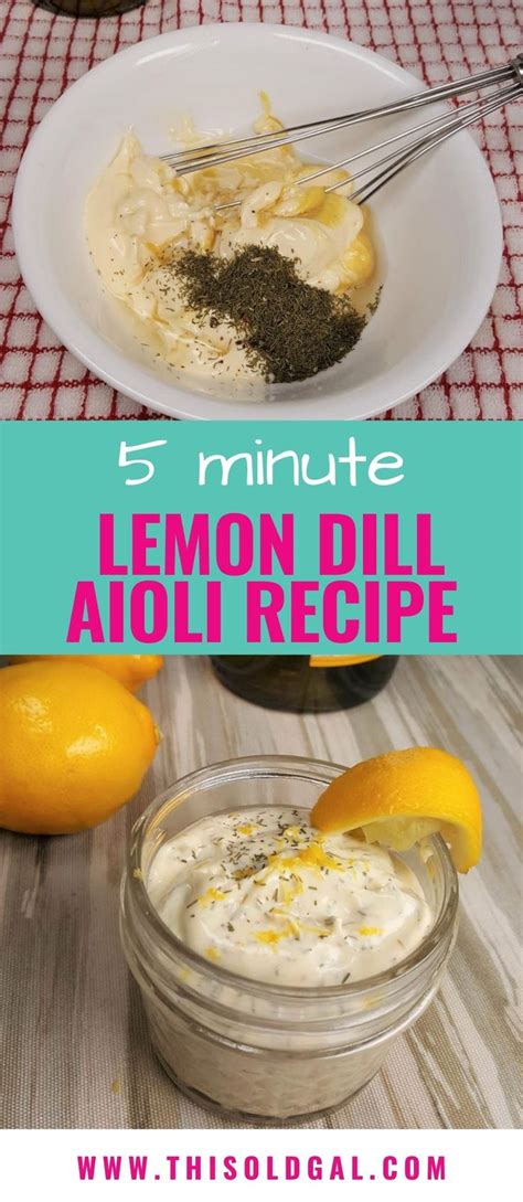 Lemon dill aioli recipe - made in just 5 minutes! in 2021 | Lemon dill ...