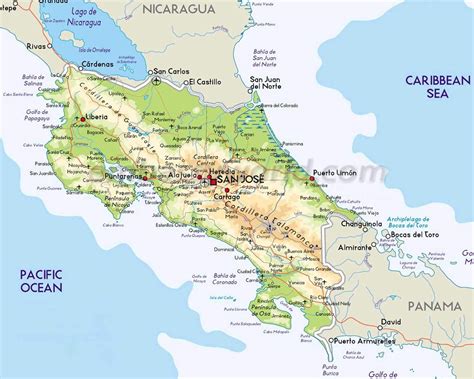 Detailed Costa Rica Maps with points of interest like beaches, surf breaks, volcanoes. These ...