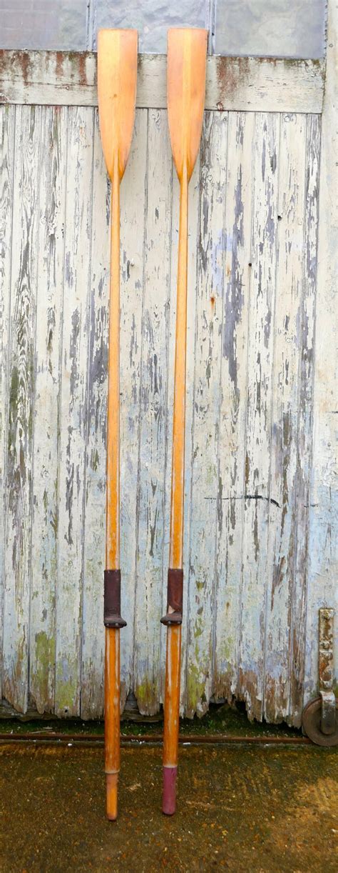 Pair of Decorative Very Long Sculling Oars at 1stDibs