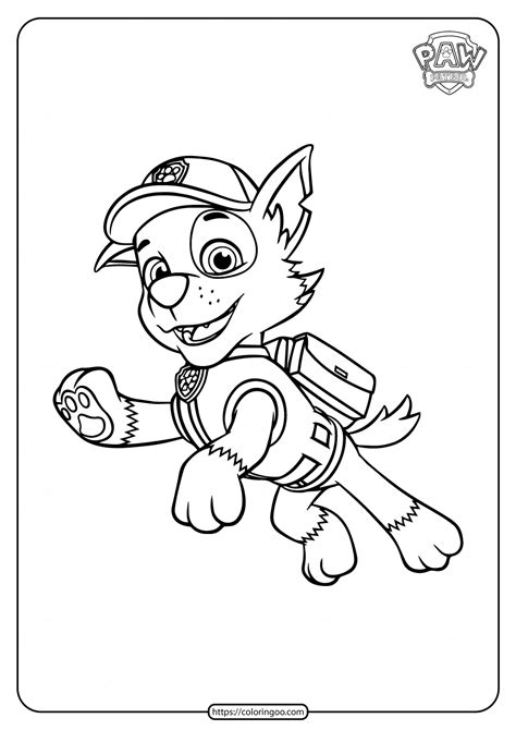 Paw Patrol Rocky Coloring Pages for Kids