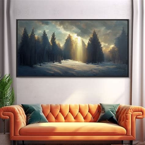 Snowy Forest Canvas Print, Scenic Nature Landscape, Winter Art ...