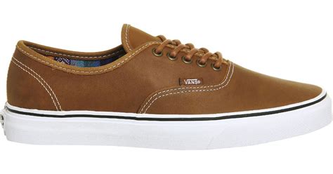 Vans Authentic Leather in Brown for Men | Lyst