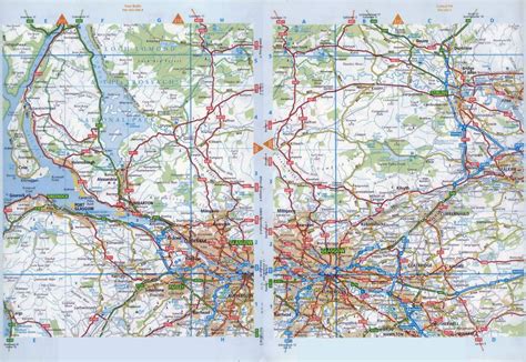 Large detailed road map of Glasgow and the surrounding area | Glasgow | United Kingdom | Europe ...