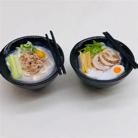 2 Pieces Miniature Ramen Japanese Cuisine in Ceramic Bowl Size - Etsy