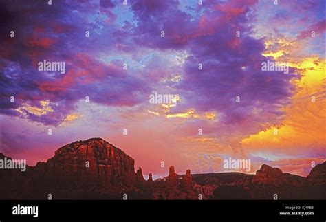 Sunset RedRocks AZ Stock Photo - Alamy