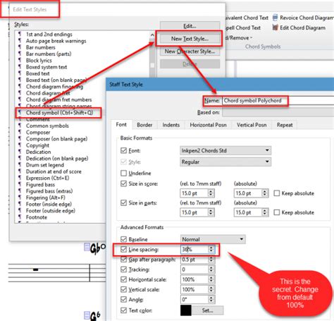 Polychord Text Style - Scoring Notes