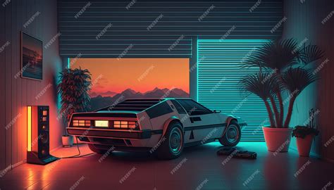 Premium Photo | Synthwave 80s retro design detalied retro background ...