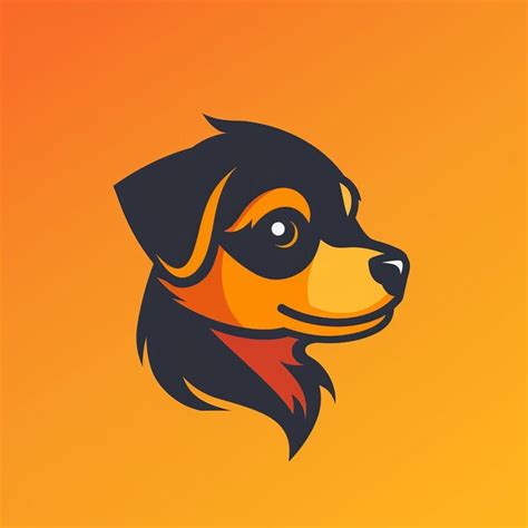 Premium Photo | Logo icon flat design dog puppy animal