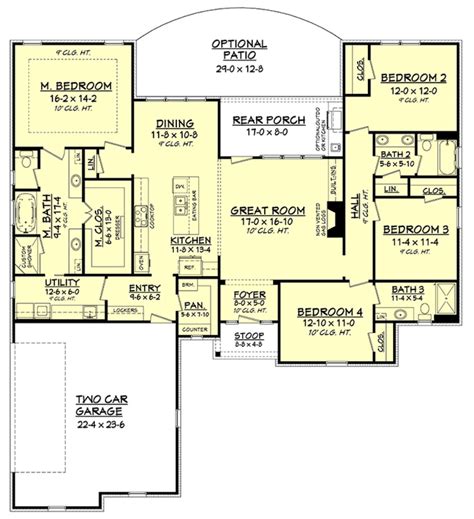 Exploring Simple 4 Bedroom Ranch House Plans - House Plans